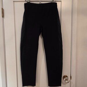 Eli Tahari pants with genuine lamb leather side inserts